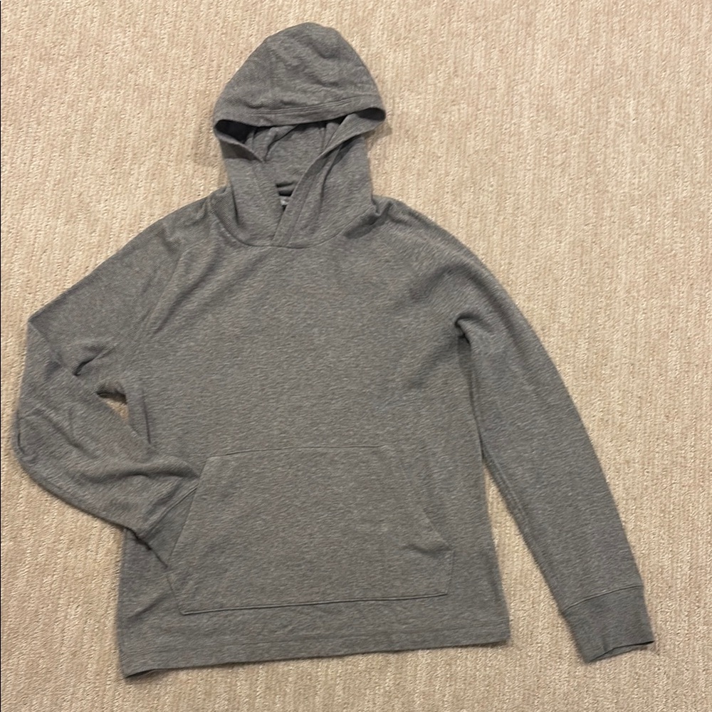 Cozy Gray Waffle Weave Hoodie